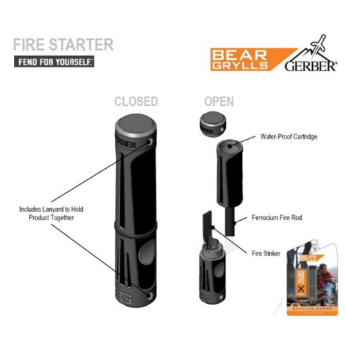 Огниво Gerber Bear Grylls Fire Starter, блистер, 31-000699 фото 5